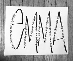 a piece of paper with writing on it and the word ama written in cursive ink