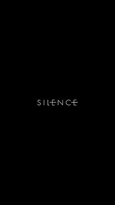 a black background with the word silentce written in white