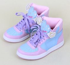 Material: PU  Sole Material: Rubber  Color: Angel Bear  Visiting Store: http://cuteharajuku.storenvy.com  find more cute fashion things, some suit for you! Cartoon Sneakers, Sepatu Platform, Pony Sneakers, Fairy Kei Fashion, Estilo Harajuku, Glamour Vintage, Cartoon Shoes, Shoes Pattern, Harajuku Style
