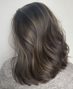 Hair Color 2023 Korean, Asian Hair Color Straight, Coloring Brunette Hair, Hair Color And Haircut Ideas, Hair Color Grey Brown, Should Hair Length Styles, Natural Looking Brunette Hair, Hair Color That Doesn't Need Bleach, Neutral Cool Brown Hair