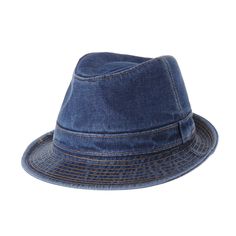 PRICES MAY VARY. Medium : 55~56cm, 21.5~22inch / Large : 57~58cm, 22~22.5inch This hat is lightweight and foldable(NOT STIFF) with a short brim, making it easy to store in a pocket or purse. Its timeless design makes it suitable for both formal and casual occasions. The plain stitch and washed effect adds an edgier spin on the traditional fedora shape. Upturn cuban style, narrow brim design is stylish and provides optimal sun protection. Made of durable and high quality cotton fabric, this fedor Denim Hats, Trilby Fedora, Jean Hat, Cuban Style, Fedora Hat Men, Denim Bucket Hat, Straw Fedora Hat, Hat Patterns To Sew, Denim Hat