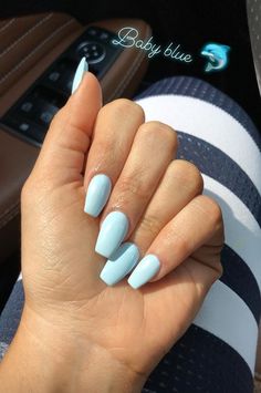 follow ☆baylee adams☆ for more awesome pins like this one Blue Nail, Summer Nail Art, Nails Yellow, Blue Acrylic Nails, Short Coffin Nails, Her Nails, Simple Acrylic Nails, Aycrlic Nails, Nagel Inspo