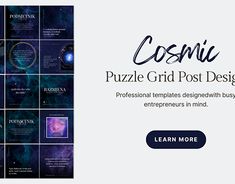 the cosmic puzzle grid post design