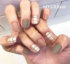 Glass Nails Art, Korean Nail, Nails 2018, Plaid Nails, Korean Nails, Nail Idea, Super Nails, Glass Nails