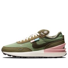 Nike Wmns Waffle One NN 'Toasty - Oil Green' DO4661-331 Haute Couture, Track And Field Aesthetic, Field Aesthetic, Nike Waffle One, Perfect Sneakers, Nike Waffle, Track And Field, Mode Style, Shoe Game