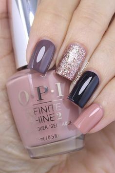 Grape Fizz Nails Valentine Nails, Gelový Lak, Fall Nail Art Designs, Nagel Inspo, Nails Fall, Fall Nail Art, Glitter Pink, Nails Coffin, Opi Nails