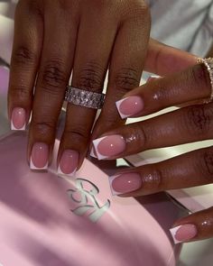 French Tip Spring Nails, White Tip Nails, Acryl Nails, Colored Acrylic Nails