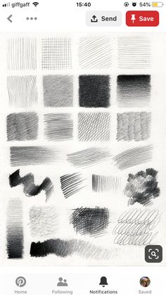 the different shades of gray are shown in this drawing