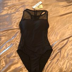 Nwt Black Mesh One Piece Swimsuit (Fits Size Xs) -Back Is Mesh Material With Partial Zipper -Very Cute Swimsuit Fits, Mesh Material, Black Mesh, One Pieces, Womens Swim, One Piece Swimsuit, Mesh, Color Black, One Piece