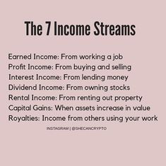 The Average Millionaire Has 7 Streams Of Income, 7 Streams Of Income Quotes, Different Sources Of Income, 7 Sources Of Income, Becoming A Millionaire Tips, 7 Income Streams, Good Money Habits, Nonprofit Organization Ideas, 7 Streams Of Income