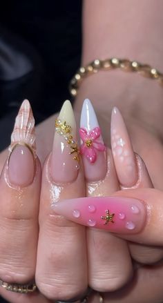 Nail Art Ideas, Cruise Nails, Girly Acrylic Nails, Summery Nails, Casual Nails, Soft Nails, Pink Acrylic Nails, Funky Nails