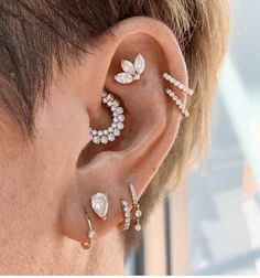 Ear Peircings, Holiday Picks, Pretty Ear Piercings, Maria Tash, Cute Piercings, Love My Body, Daith Piercing, Conch Piercing, Flagship Store