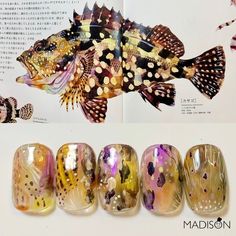 Fish Inspired Nails, Nails Unique Design, Unique Nail Ideas, Nail Ideas Pink, Winter Nails Christmas, Nails January, Old Money Nails, January Nail, January Nail Designs