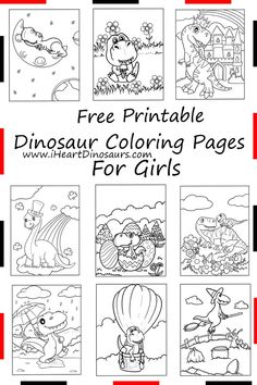 the free printable dinosaur coloring pages for girls