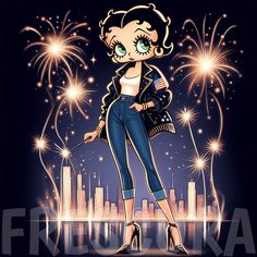 Have a Fun & Safe Night

#Cartoon Character #BettyBoop in front of a city scape #bettybooplover #booplove #bettybooplovers #photoshop #patriotic #fireworks #aiart Night Cartoon, City Scape