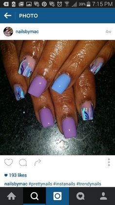 Tammy Taylor Nails, Sweet Nails, Summer Gel Nails, Sns Nails, Classy Nail Designs, Lavender Nails, Nice Nails, Short Acrylic