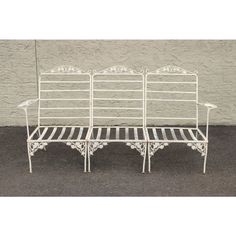 High Quality American Made Vintage Wrought Iron Three-Piece Outdoor Patio Bench with Grapevine Pattern Vintage Outdoor Furniture, Outdoor Patio Sofa, Vintage Patio, Wrought Iron Furniture, Patio Bench, Iron Furniture, Patio Sofa, Three Piece, American Made