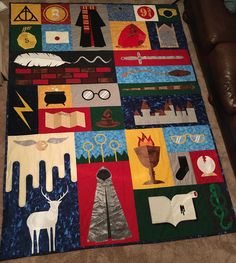 a quilt made to look like harry potter