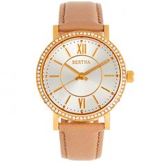 Bertha Lydia Leather-Band Watch | Get the Bertha Lydia Leather-Band Watch for $55 (reg. $470). Mark 5, Crystal Logo, Duffel Bag Backpack, Crystal Watches, Rose Gold Watches, Duffel Bag Travel, Leather Watch Bands, Women Wrist Watch, Minerals Crystals