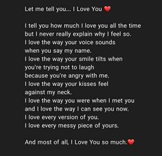 a poem that says i love you and the words below it are written in red