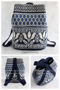 an image of a blue and white bag