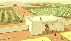 this is an artist's rendering of a building in the middle of a field