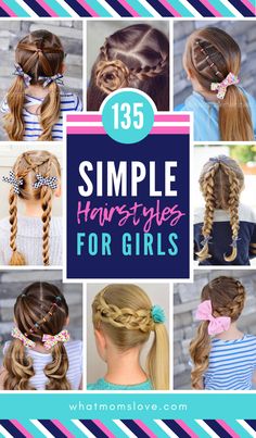 Buns For School, Fun Braids, Easy Girls Hairstyles, Hairstyles For Toddlers, Short Hair Up, Girls Hairstyles Easy, Cute Ponytails, Shorthair Hairstyles, Simple Hairstyles