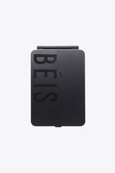 a black box with the word bees printed on it's front and back side