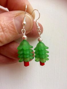 Christmas tree earrings christmas earrings festive earrings | Etsy Homemade Christmas Jewelry, Xmas Earrings Diy, Handmade Christmas Earrings, Diy Christmas Accessories, Christmas Earrings Diy, Diy Christmas Jewelry, Christmas Jewelry Ideas, Beaded Christmas Earrings, Diy Christmas Earrings