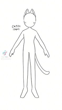 a drawing of a cat with the words cats on it's chest and tail