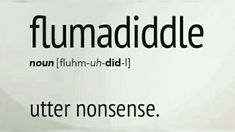 a sign that says flumaddddle with the words'ulter nonsense '