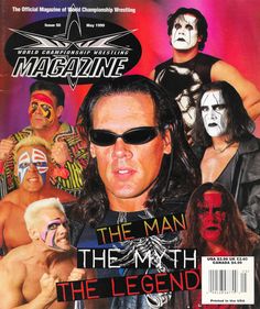 the cover of magazine, featuring an image of wrestler and other wrestling wrestlers on it