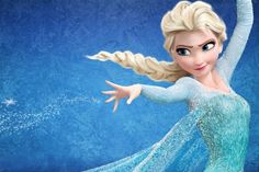 the frozen princess is flying through the air with her arms spread out to catch something