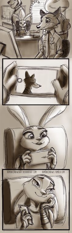 the storyboard shows how to draw rabbits