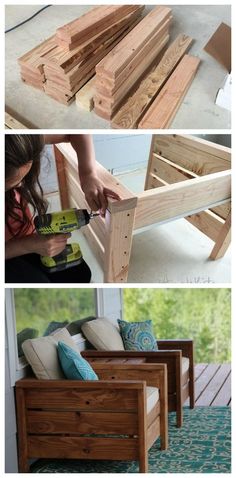the steps to make a bench out of pallet wood