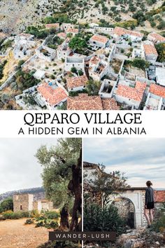 an aerial view of the old town of oerparo village, a hidden gems in albania