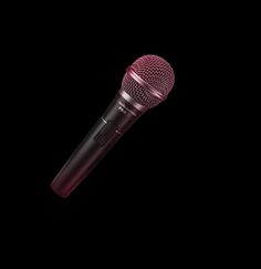 a red microphone on a black background