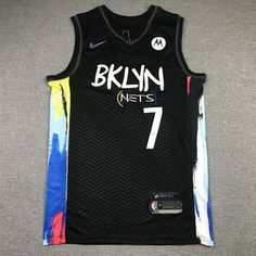 Brooklyn Nets #7 Kevin Durant New City Black Jerse New Orleans Pelicans, Kevin Durant 7, Kobe Bryant Lebron James, Nets Jersey, Black City, City Black, Nba Chicago Bulls, Nba Jerseys, Portland Trailblazers