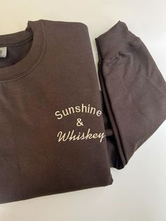 When you’re in a Sunshine & Whiskey state of mind ☀️🥃 Show off your Sunshine & Whiskey state of mind in this embroidered crewneck sweatshirt. This cozy sweatshirt will have you feeling fine in no time! Pair with some jeans on a night out or with some comfy sweats around the campfire. Whatever fits your chill style. Sunshine And Whiskey, Comfy Sweats, Around The Campfire, Country Western, Cozy Sweatshirts