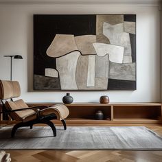 Brown And Black Abstract Painting Minimalist Art Large Horizontal Canvas Paintings For Sale Horse Painting On Canvas, Ocean Paintings, Horse Canvas Painting, Abstract Minimalist, Hotel Boutique, Art Beach, Ocean Painting, Linen Canvas, Handmade Modern