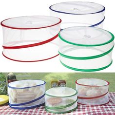 coupon code inside for 3 pack food storage containers with lids on each side and in the middle