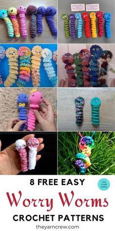 8 free crochet patterns for wormy worms