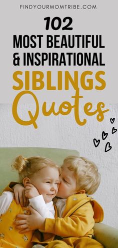Trying to find the perfect way to express love to your sibling? Check out this collection of adorable and hilarious siblings quotes! Sibling Relationships Quotes, Sibling Quotes Meaningful Short, Sibling Rivalry Quotes, Baby Sister Quotes, Sibling Quotes Brother, Kids Growing Up Quotes, Sister Tattoos Quotes, Cute Sister Quotes, Siblings Quotes