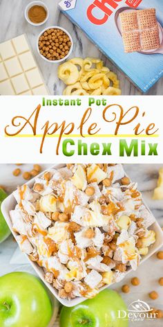 an apple pie cheesy mix with apples and other ingredients