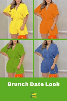 Step out in style with this classy women’s romper, the perfect classy summer date outfit. Whether it's for a summer brunch outfit or a casual going out style for summer, this piece defines trendy summer outfit goals. Pair with minimalist jewelry for an effortlessly chic outfit. Lead the fashion parade with trendy outfits for women, making it a staple in women’s apparel. Dive into the world of trendy summer clothes and embody trendy women's styles with this chic find. Casual Going Out Outfit, Trendy Summer Clothes, Summer Date Outfit, Trendy Outfits For Women, Casual Going Out Outfits, Winter Date Outfits, Casual Weekend Style, Summer Brunch Outfit, Brunch Outfits