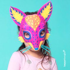 Kids Crafts Masks, Animal Masks Diy, Mask Rabbit, Mask Templates, Mexican Halloween, Coco Party, Jaguar Animal, Cultural Crafts, Mask Painting