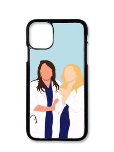 a phone case with two women on it