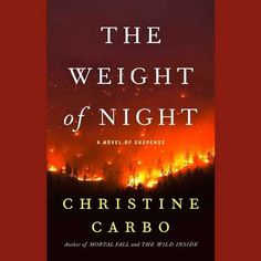 the book cover for the weight of night by christine cabo is shown in red