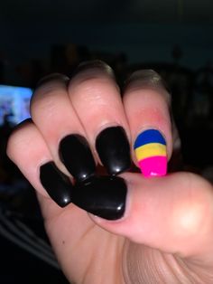 Pansexual Coffin short nails(optional)