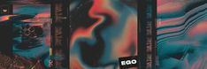 an image of abstract art with the word eo on it's front cover